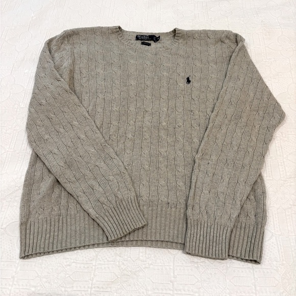 Men’s Ralph Lauren 100% Silk Cable knit Sweater - Picture 1 of 2